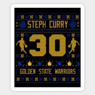 Steph Curry Ugly Sweater Pattern Magnet
